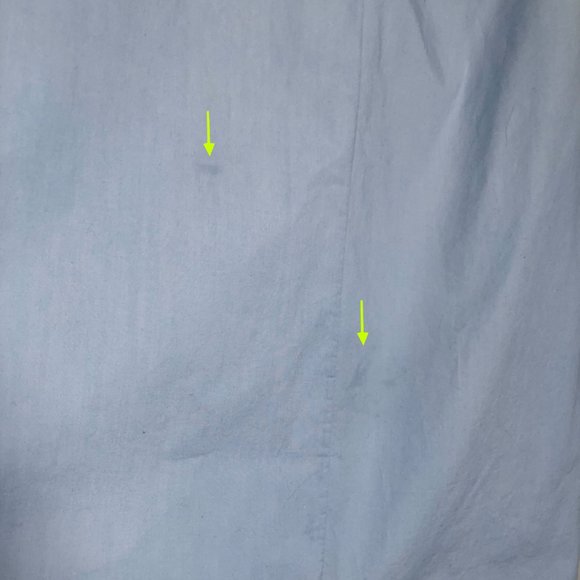 Marni Blue Dress Cotton Short Long Sleeves Ruffle V Neck Flowy Summer Costal 36 - Picture 10 of 10